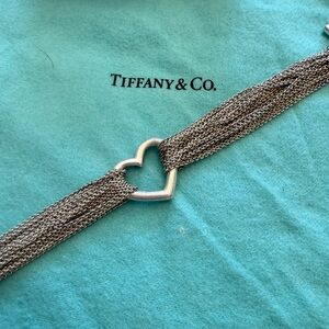 Tiffany & Co. Silver Heart Multi-Strand Bracelet